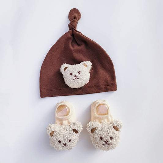 Teddy sock hat set