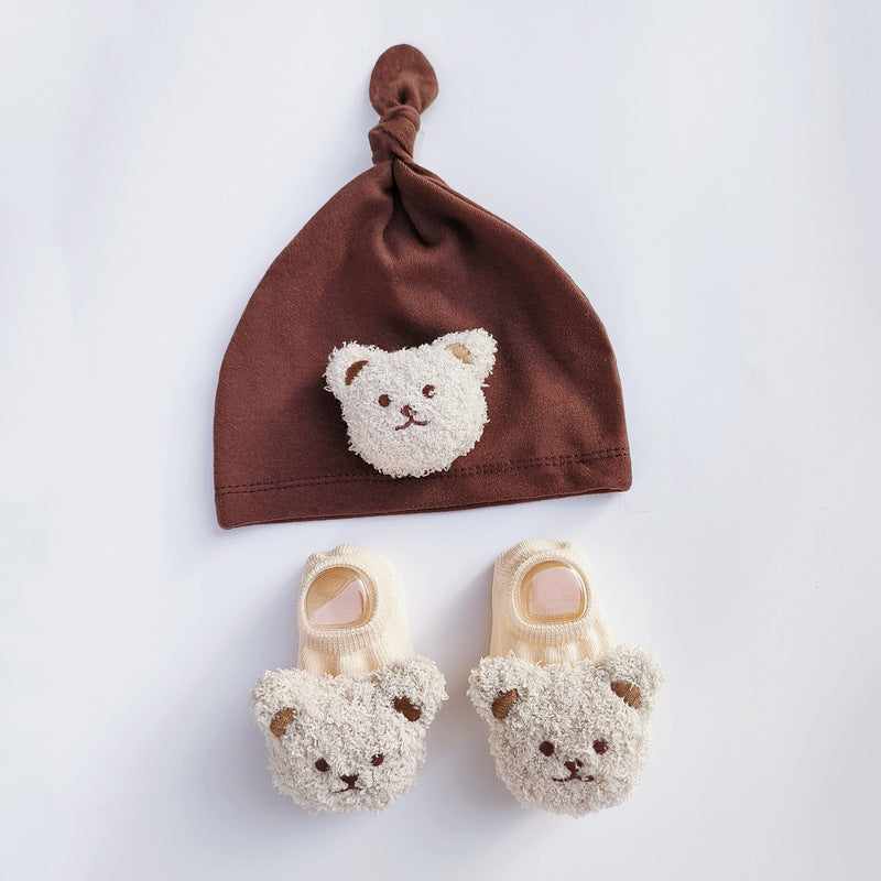 Teddy sock hat set