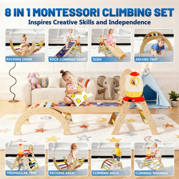 7-In-1 Foldable Montessori Climbing Set