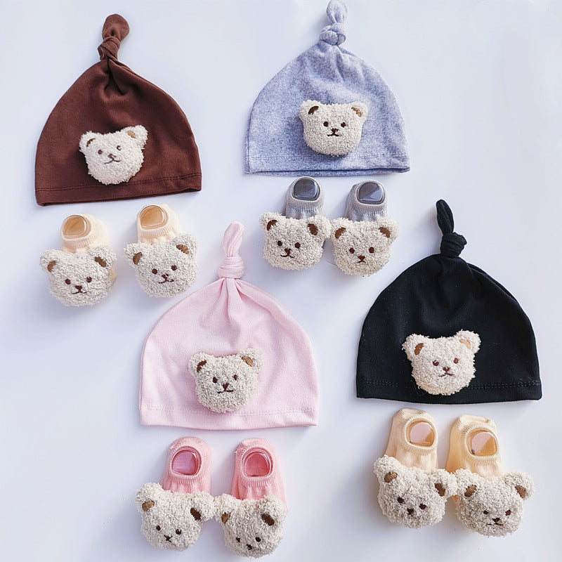 Teddy sock hat set