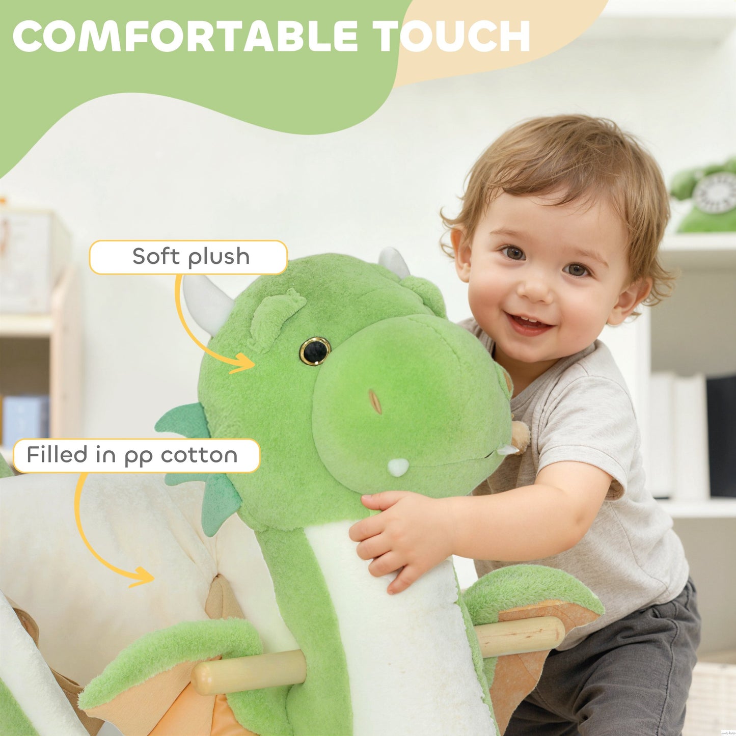 Rocking Dragon with Realistic Dragon Roar and Safety Belt