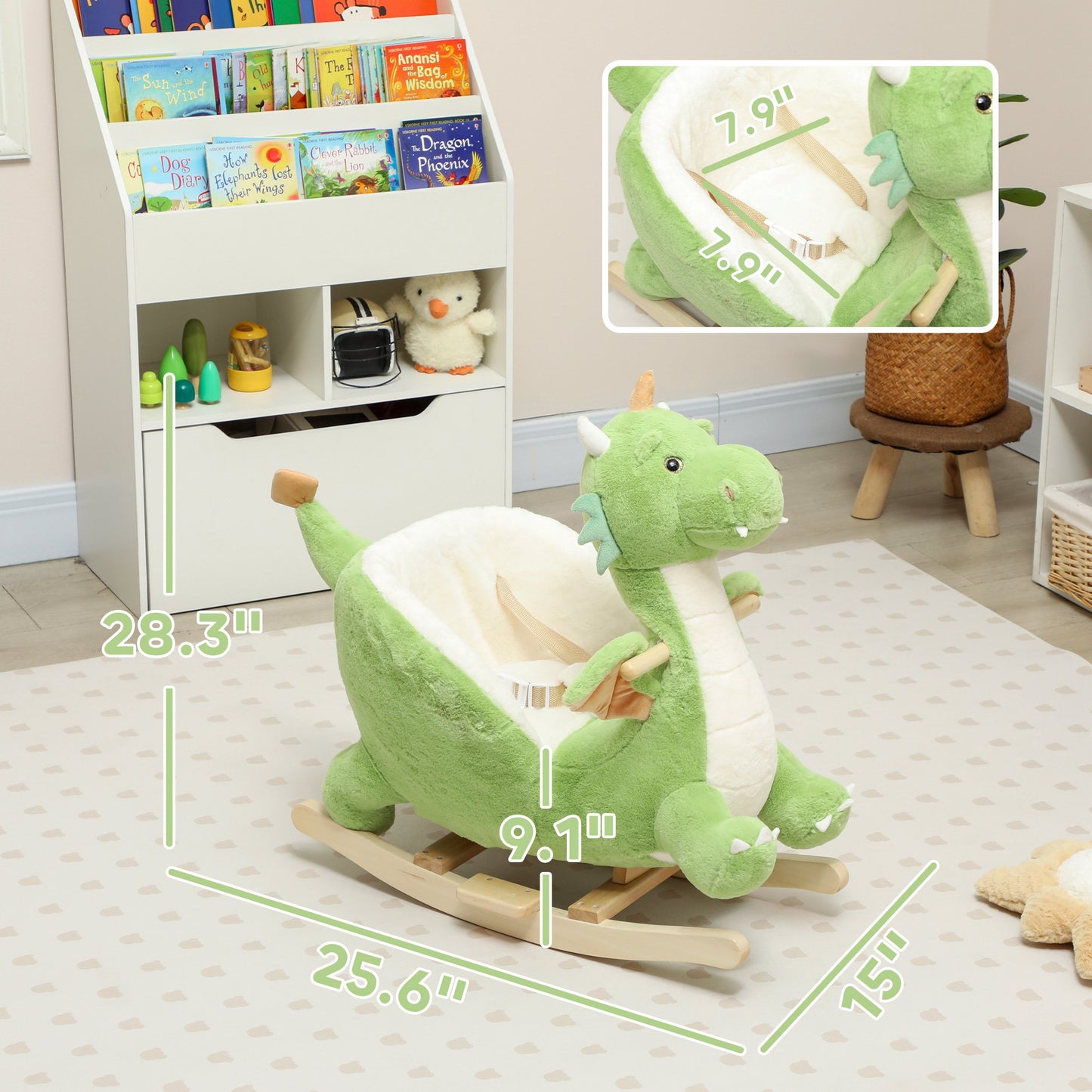 Rocking Dragon with Realistic Dragon Roar and Safety Belt