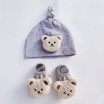 Teddy sock hat set