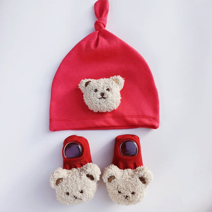 Teddy sock hat set