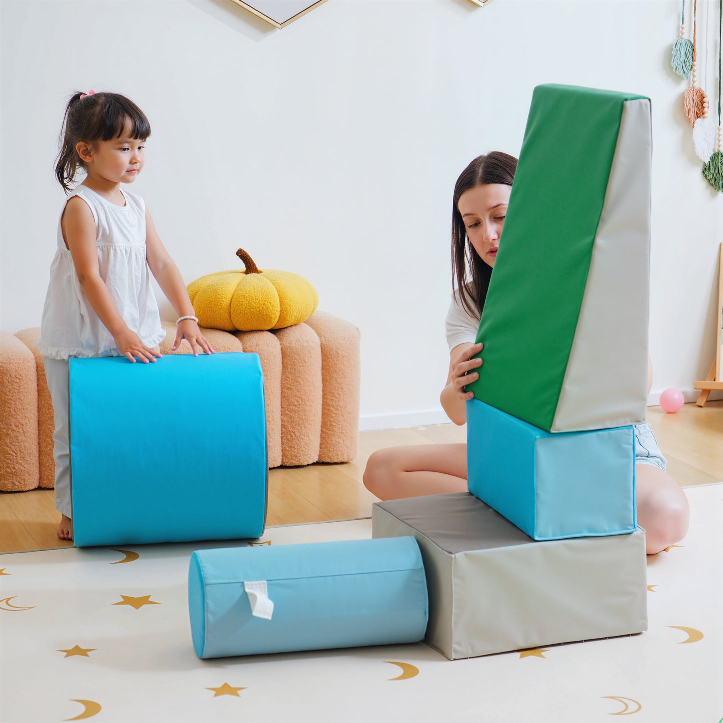 5 Piece Climb and Crawl Activity Play Set, Contemporary