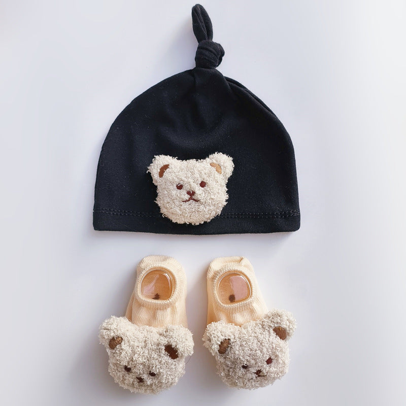 Teddy sock hat set