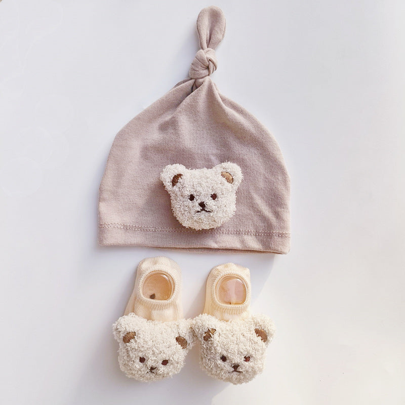 Teddy sock hat set