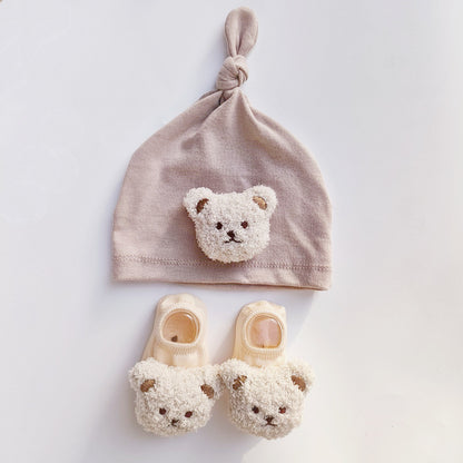 Teddy sock hat set