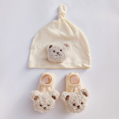 Teddy sock hat set