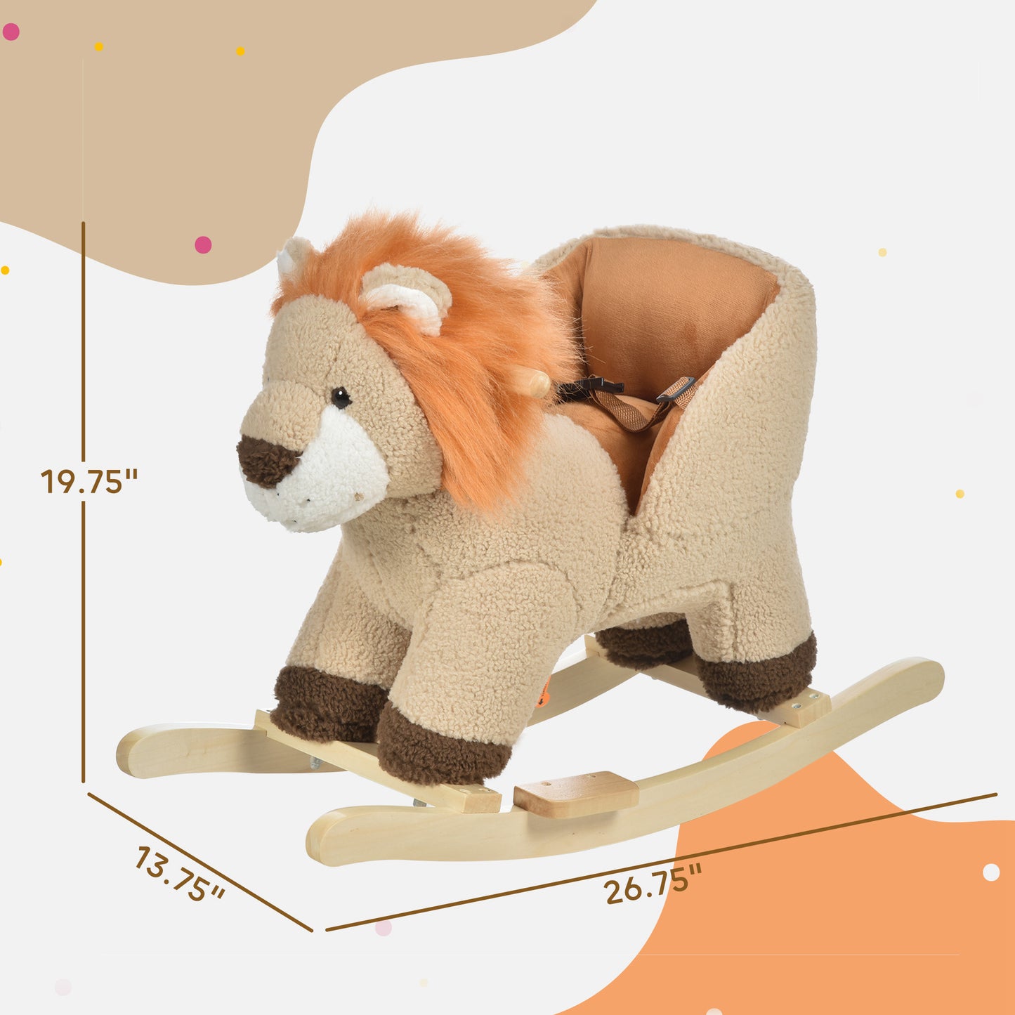 Rocking Lion with Sounds and Seat Belt