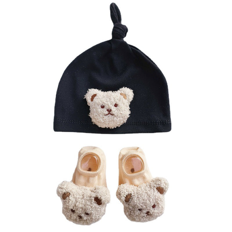 Teddy sock hat set