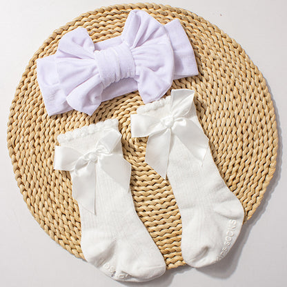 Velvet Headband And Sock Set
