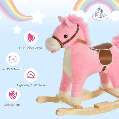 Pink Pony Rocker with Sounds, Moving Mouth, Wagging Tail