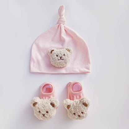 Teddy sock hat set