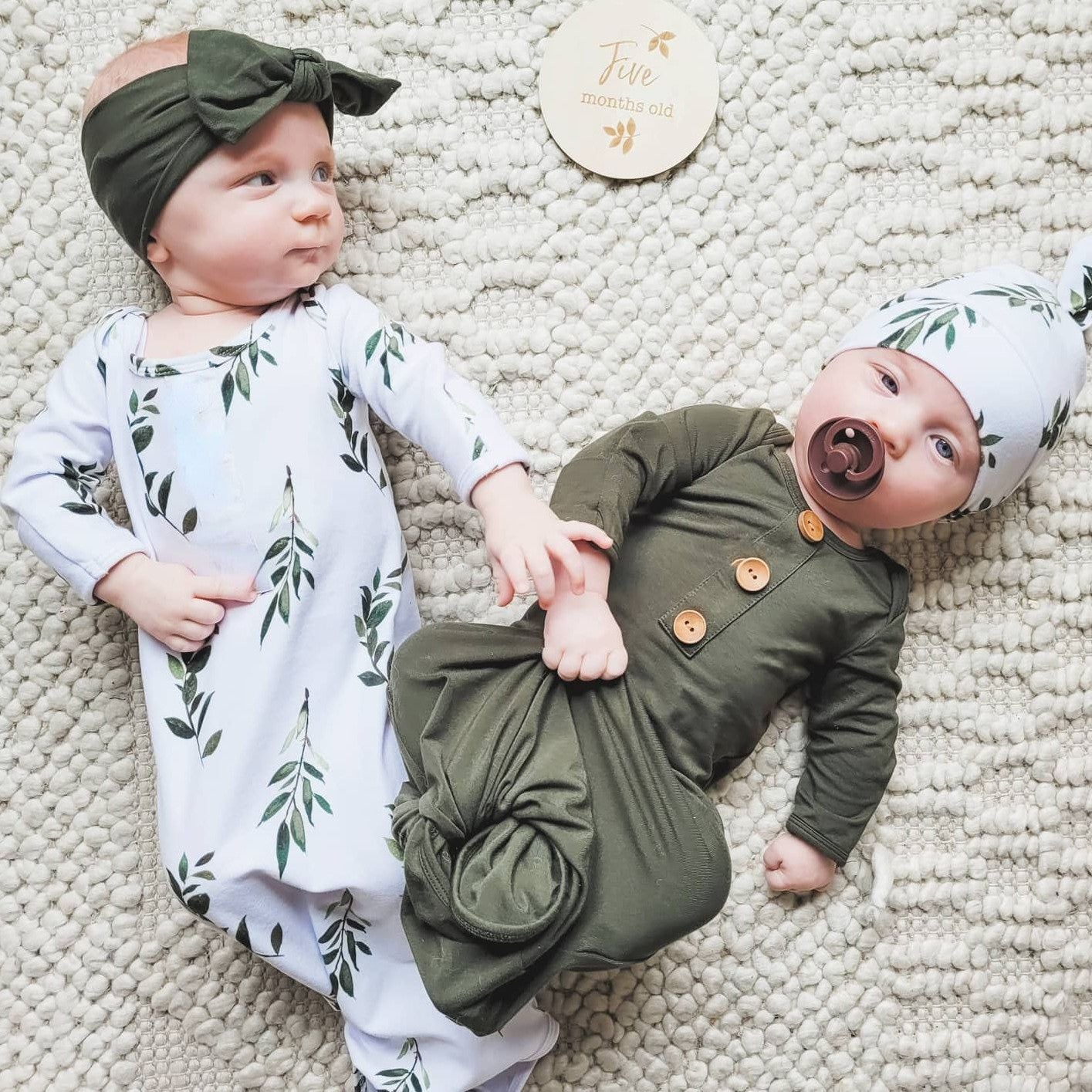 Knotted Sleep Sack and Hat Set